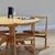 Mid-Century Modern Elm Circular Dining Table and Rattan Chairs, 1960s, Set of 5 For Sale - Image 10 of 11