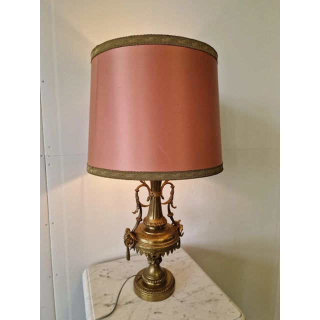 French Table Lamp in Bronze For Sale - Image 5 of 7