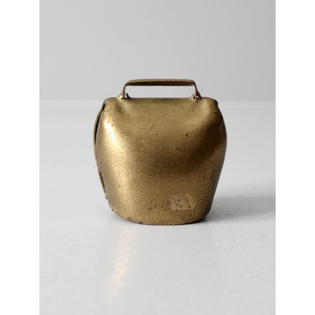 Vintage Brass Hand-Painted Cowbell For Sale - Image 9 of 9