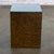 Late 20th Century Modern Geometric Crescent End or Side Table Burl Veneer With Rectangle Glass Top For Sale - Image 4 of 18