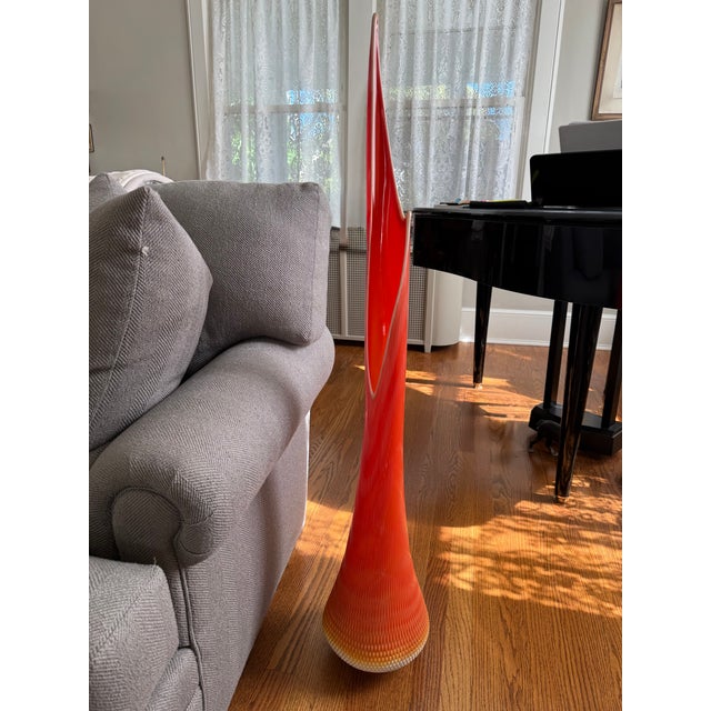 Monumental 1960"s LE Smith 46" Ribbed Hobnail Swung vase. It is the largest vase, of this kind, I have ever come across....