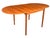 1960s Vintage Danish Modern Teak Dining Table With Carved Tapered Legs For Sale - Image 5 of 18