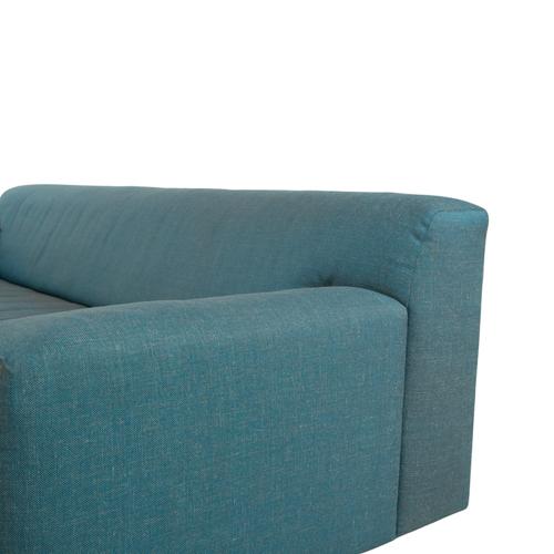 Grata 3-Seater Sofa in Petrol Blue Fabric from Rolf Benz For Sale - Image 4 of 13