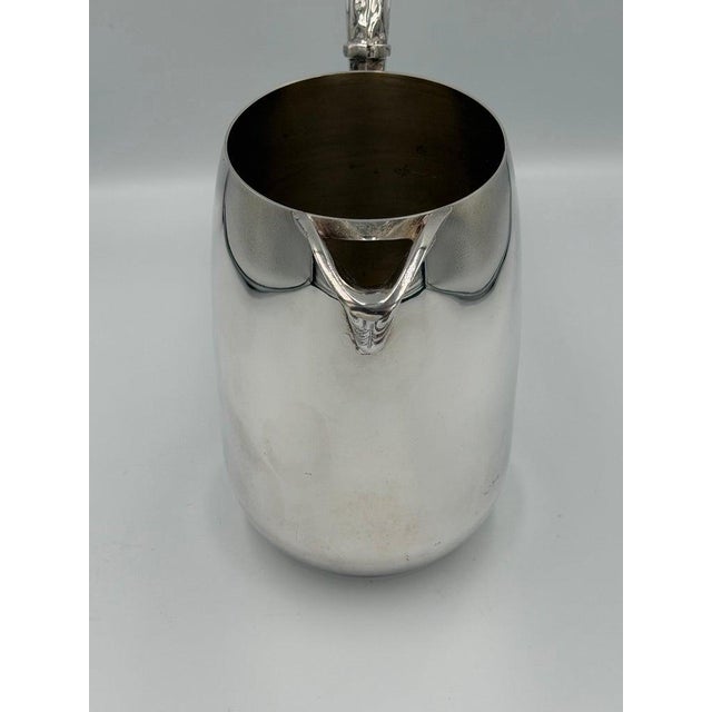 Early 20th Century Edwardian Silver Plate Creamer Jug With Scroll Handle For Sale - Image 4 of 7