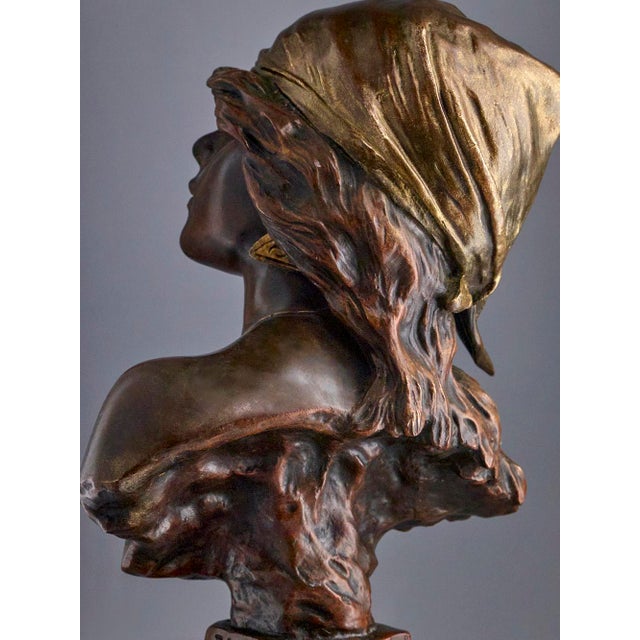Emmanuel Villanis, Saida, 1900s, Bronze Sculpture For Sale - Image 4 of 12