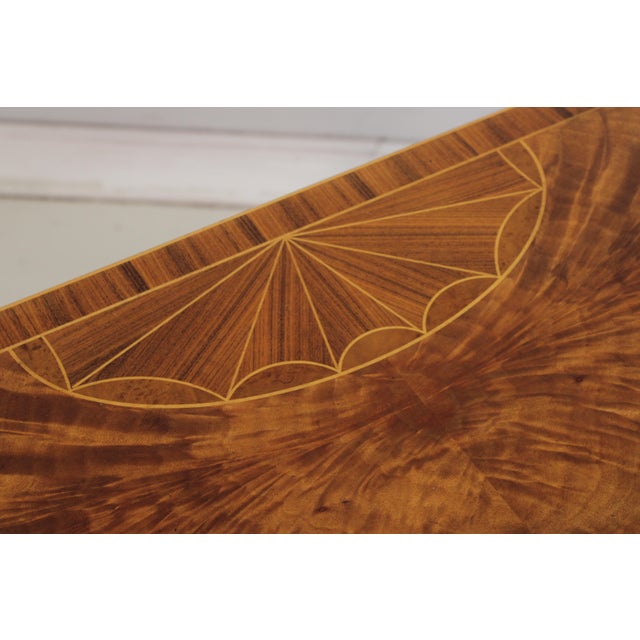Theodore Alexander Inlaid Demilune Table For Sale - Image 12 of 18