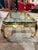 Mastercraft Glass Top Gold Coffee Table Attributed to Mastercraft For Sale - Image 4 of 5