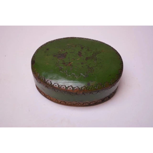 1930s Folk Art Wood-Burned and Hand-Painted Soap Box For Sale - Image 11 of 13