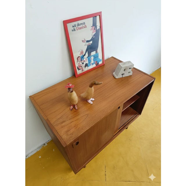 1950s Danish Teak Sideboard with Sliding Doors, 1950s For Sale - Image 5 of 6