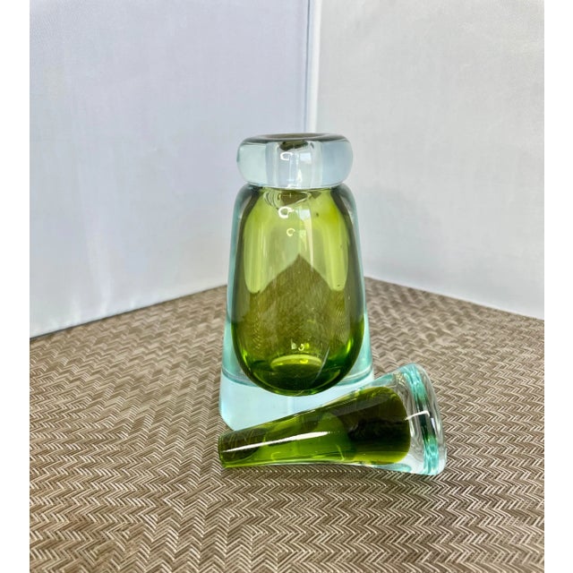 Seguso Vetri d'Arte Glass Flavio Poli Italian Art Glass Perfume Bottle For Sale In Palm Springs - Image 6 of 9