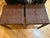 Mid-Century Modern Vintage Mahogany Color Wicker End Tables, a Pair For Sale - Image 3 of 4