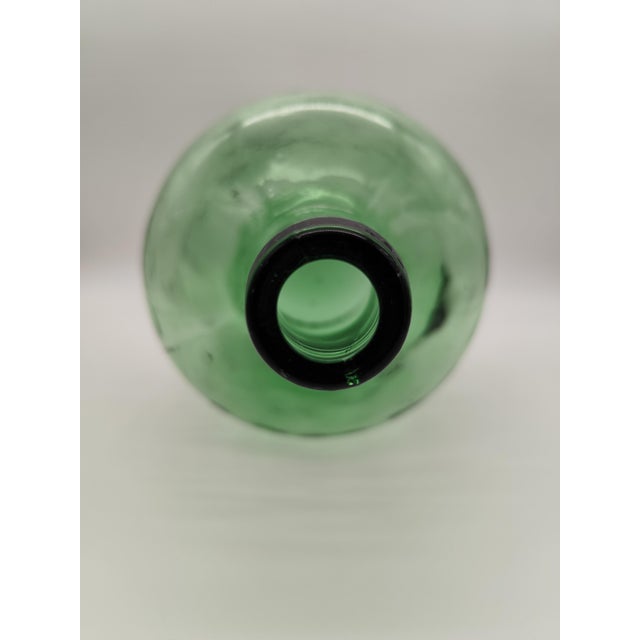 Green Demijohn Balloon Bottle from Viresa Glassworks, Spain, 1970s For Sale - Image 4 of 5