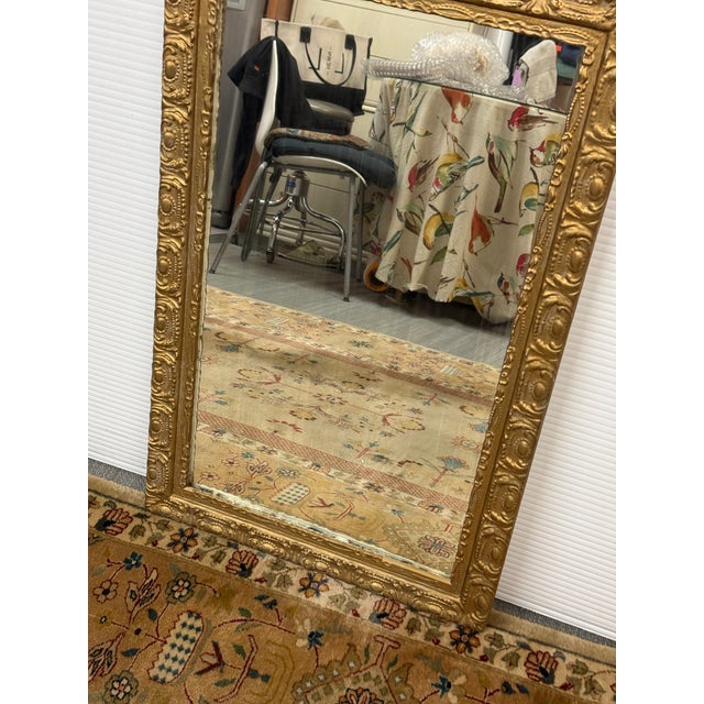 Gold Golden Gilt Wood Wall Mirror For Sale - Image 8 of 12
