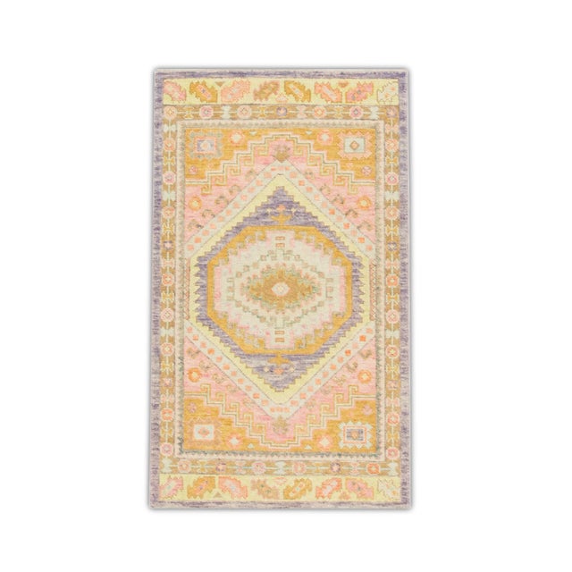 Modern Turkish Oushak Rug 3' x 5' For Sale In Houston - Image 6 of 6