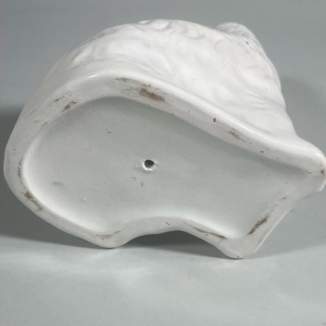 White Antique 19th Century English Victorian Staffordshire Pottery Spaniel Dogs - A Pair For Sale - Image 8 of 11