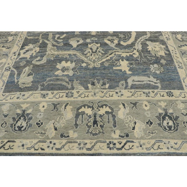 Earthy Gray Turkish Oushak Rug - 09'02 X 11'11 For Sale - Image 4 of 9