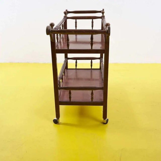Wooden Serving Trolley, Italy, 1960s For Sale - Image 6 of 9