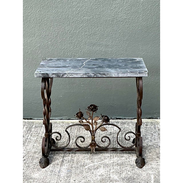 Vintage Addison Mizner Stone Top Table For Sale - Image 12 of 12