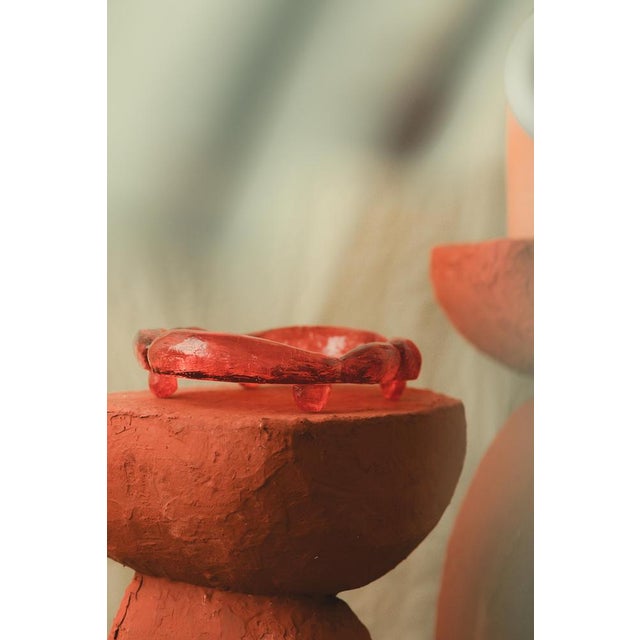 Contemporary Sunburst Moll 1.0 Sculptural Tray in Hand Molded Resin by Szymon Keller For Sale - Image 3 of 6