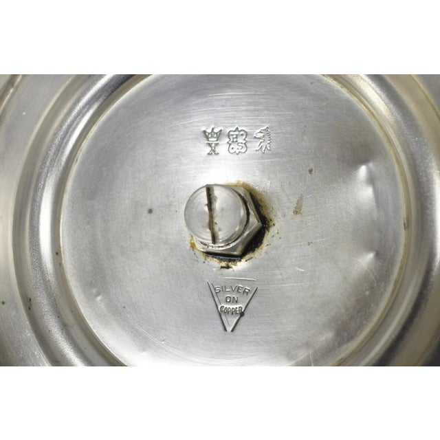 Vintage Victorian Silver Plated Lazy Susan Revolving Serving Platter Party Tray For Sale - Image 13 of 14