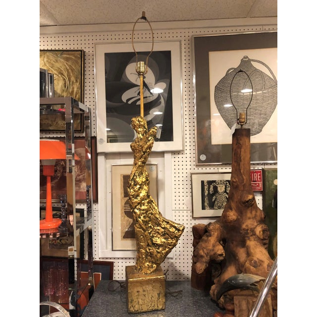 1960s Monumental Brutalist Sculptural Lamp of a Woman For Sale - Image 4 of 11