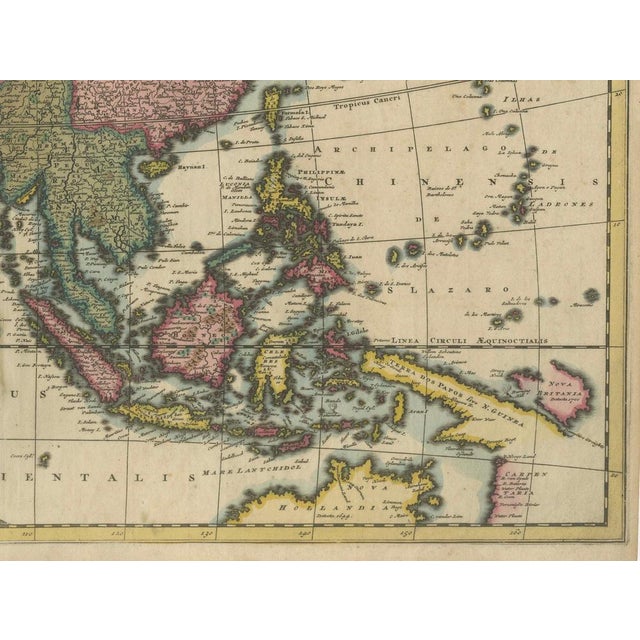 Baroque Antique Map of Asia and the East Indies, 1720 For Sale - Image 3 of 11