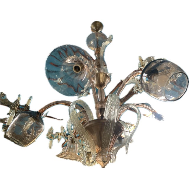Venetian Chandelier in Murano Glass, 1940s For Sale - Image 6 of 18