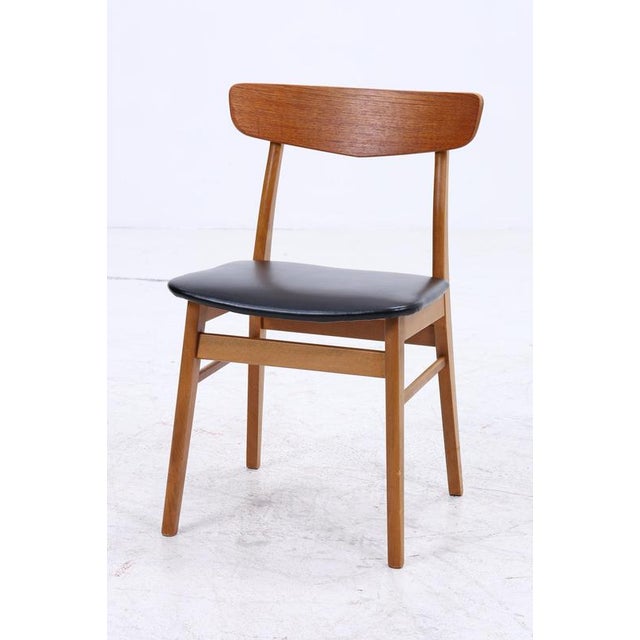 Mid-Century Danish Teak and Leather Chairs from Farstrup Møbler, Set of 4 For Sale - Image 6 of 14