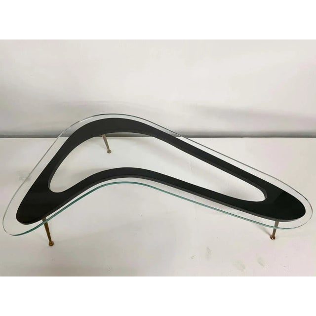 Italian Modernist Boomerang Style Cocktail Table For Sale In Miami - Image 6 of 13