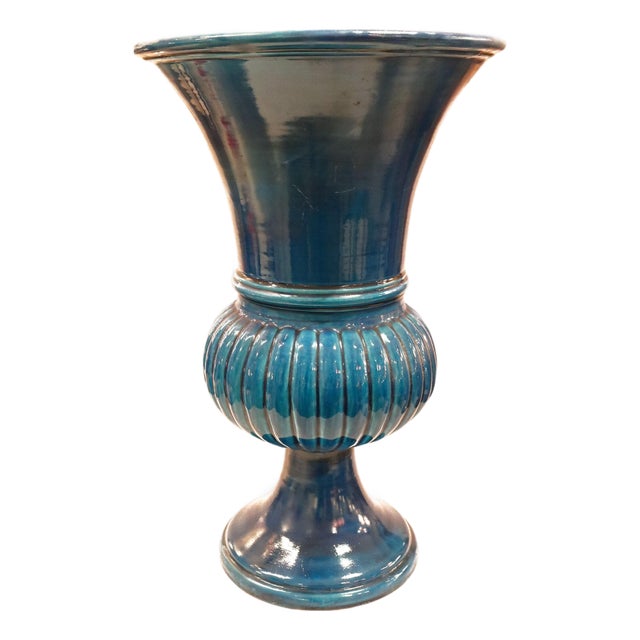 Art Deco Period French Glazed Ceramic Vase France circa 1920 For Sale