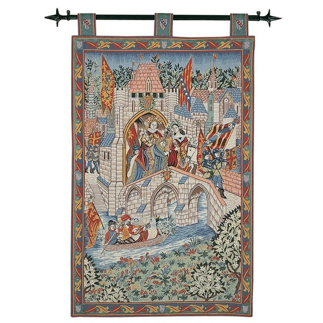 This tapestry represents a May time procession from King Arthurs Court at Camelot. In the Middle Ages, May time was an...