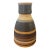 Vintage Studio Pottery Stoneware Vase, Earthtone Striped Signed For Sale