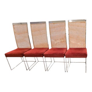 1980s Milo Baughman for Thayer Coggin Dining Chairs - Set of 4 For Sale