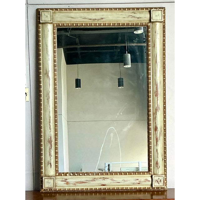 Neoclassical Vintage Regency Gilt Tipped Mirror For Sale - Image 3 of 6