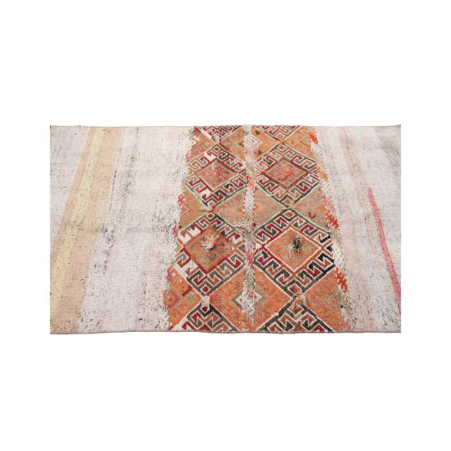 1960s Vintage Decorative Turkish Kilim Rug - 3`1″ X 5`2″ For Sale - Image 5 of 6