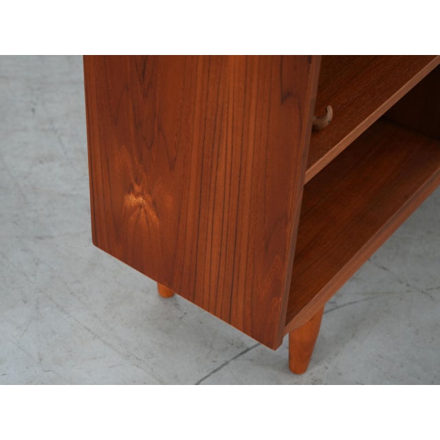 Orange Vintage Danish Teak Bookcase, 1970s For Sale - Image 8 of 11