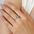 Contemporary 6 Prong Set 0.32 Ct Natural Emerald Ring and Pave Diamonds Size 7 For Sale - Image 4 of 12