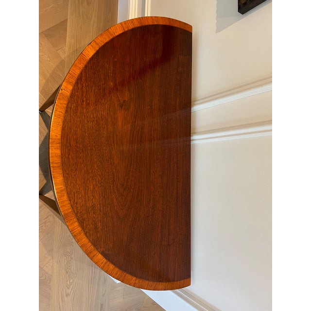 Early 20th Century Demi-Lune Mahogany Tables - a Pair For Sale In Miami - Image 6 of 8