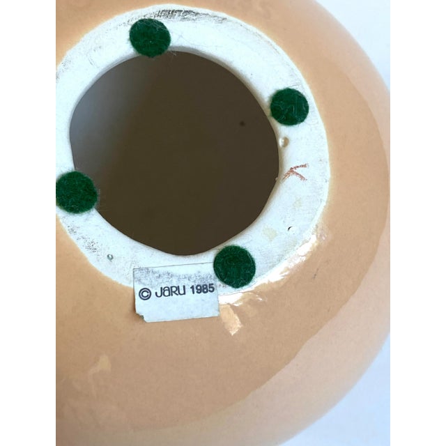 1985 Jaru California Pottery Peach Ceramic Orb Chairish