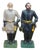 Antique Cast Iron Robert E Lee & Ulysses S Grant Civil War Bookends 8" For Sale