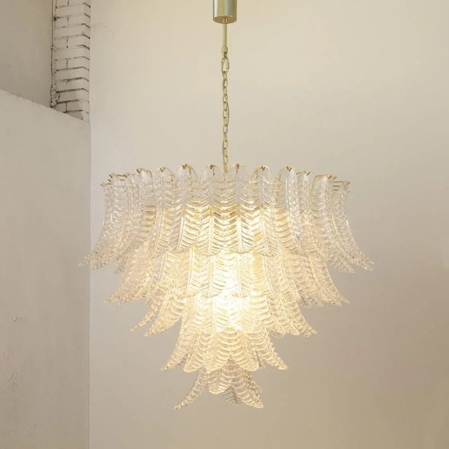 A great classic of italian vintage design and at the same time a magnificent contemporary glass chandelier in murano mid-...