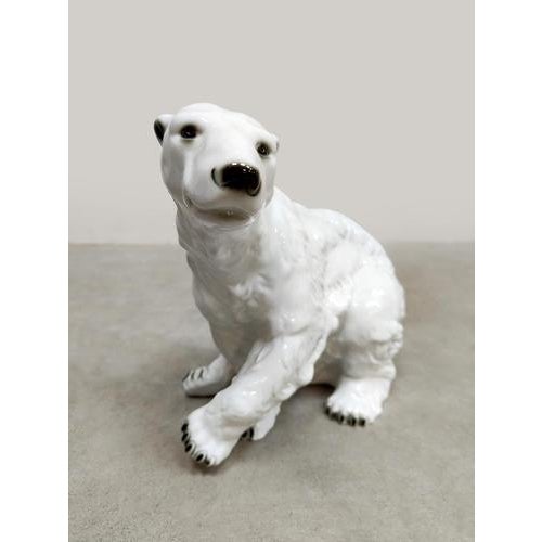 Large Vintage Porcelain Polar Bear from Royal Dux, 1920s For Sale - Image 3 of 6