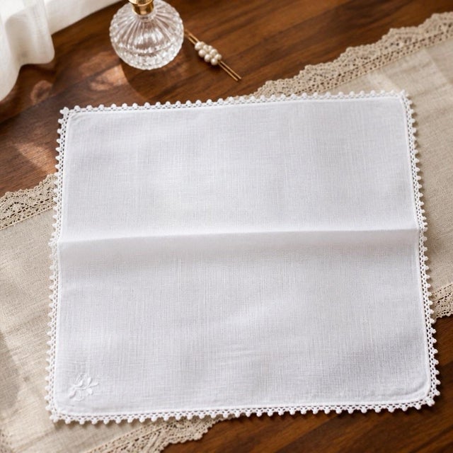 Vintage Battenburg Lace Tablecloth & 12 Napkins Set, 100” X 63”, Formal Dining | Holiday Table For Sale - Image 9 of 12