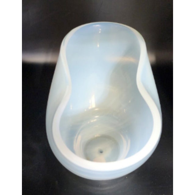 Beautiful Antique Opaline Opalescent Glass Vase For Sale - Image 10 of 11