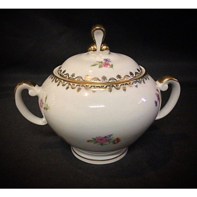 Early 20th Century s.e.r France Porcelain Coffee Pot, Pitcher & Sugar Bowl Set- 3 Pieces For Sale In New York - Image 6 of 9