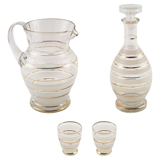 Art Deco Murano Glasses, Set of 4 For Sale