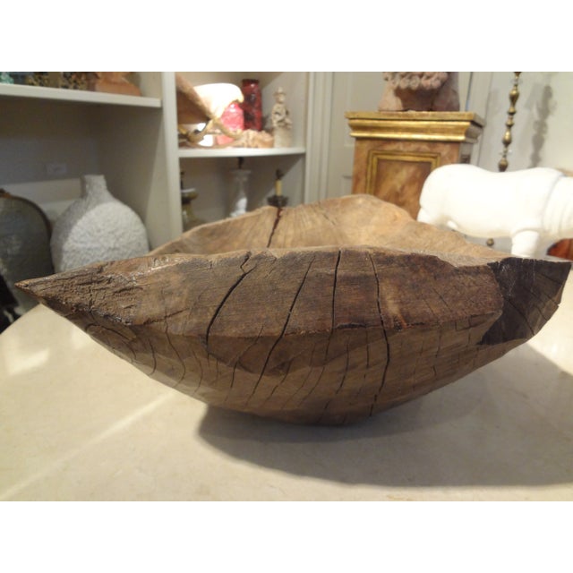 19th Century 19th Century French Hand Carved Walnut Dough Bowl For Sale - Image 5 of 12