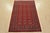 Tribal Bokhara Rug 4’2” X 6’1” Red Wool Tribal Hand-Knotted Oriental Carpet For Sale - Image 3 of 11