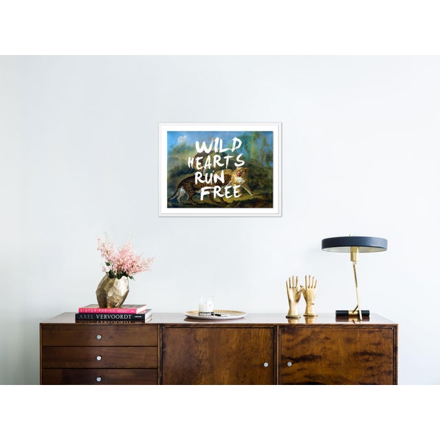 Contemporary Wild Hearts Run Free by Lara Fowler in Gold Framed Paper, Large Art Print For Sale - Image 3 of 4