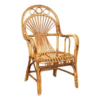 Vintage Chair in Bamboo For Sale